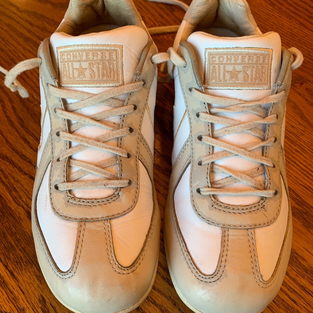 Converse All Star tan and white leather sneaker